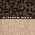 thumbnail image 3 of Sanmadrola Pillow Covers 18x18 Plush Leopard Throw Pillow Cover Faux Rabbit Fur Cozy Super Soft Decorative Throw Pillows for Couch Bed and Home Decor, 2 Pack, 3 of 8