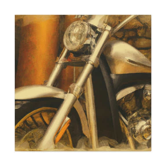 Motorcycle in Rococo. - Canvas