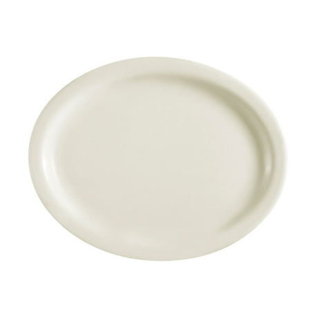 

Deep Oval Platter Narrow Rim 13-1/2 W X 10-1/2 L X 1-3/4 H Stoneware American White