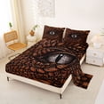 thumbnail image 2 of Erosebridal Dragon Eye Full Size Sheets, Black Brown Bed Sheets, 1 Flat Sheet, 1 Fitted Sheet and 2 Pillowcases, 2 of 5