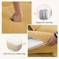 thumbnail image 6 of WISHEAD 112" L  Shape Sectional Couches for Living Room，Corduroy Sectional Sofas Couches with 2 Movable Ottoman，high-density sponge (Yellow), 6 of 10