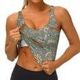 thumbnail image 3 of Uemuo Dachshund Dog Bird Pattern Women's Sports Bra - High Impact Support, Breathable, and Comfortable Athletic Bra for Running, Yoga, and Workouts, 3 of 9
