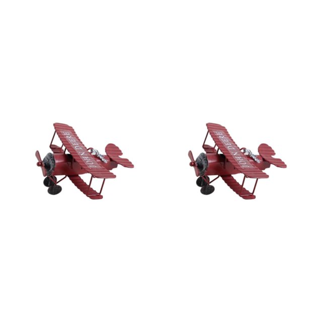 Toystoory Colección Adorno de oficina Modelo de hierro elaborado con mesas de estructura estable y duradera Rojo vino resistente vino rojo 2piezas