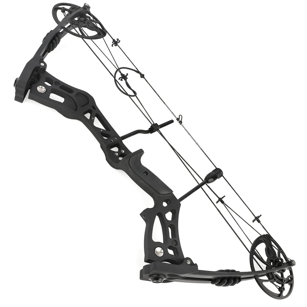 Adult Compound Bow, Adjustable 30-70 lbs Draw Weight, 23.5"-31" Draw Length, 30.5" Axle-to-Axle, 75% Let-Off, Aluminum Alloy Riser, Fiberglass Limbs, Black/Camouflage