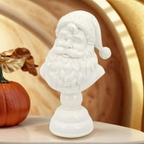 FYHALE Bust Santa Claus Statue Xmas Figurine Craft Decoration Novelty Resin Home Decor Santa Claus Sculpture for Festival Desktop