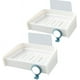 thumbnail image 1 of Juego de 2 estantes de baño - de pared - para baños, sin perforar (blanco), 1 of 5