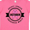 thumbnail image 4 of Inktastic October Breast Cancer Awareness Month Badge Boys or Girls Toddler T-Shirt, 4 of 5