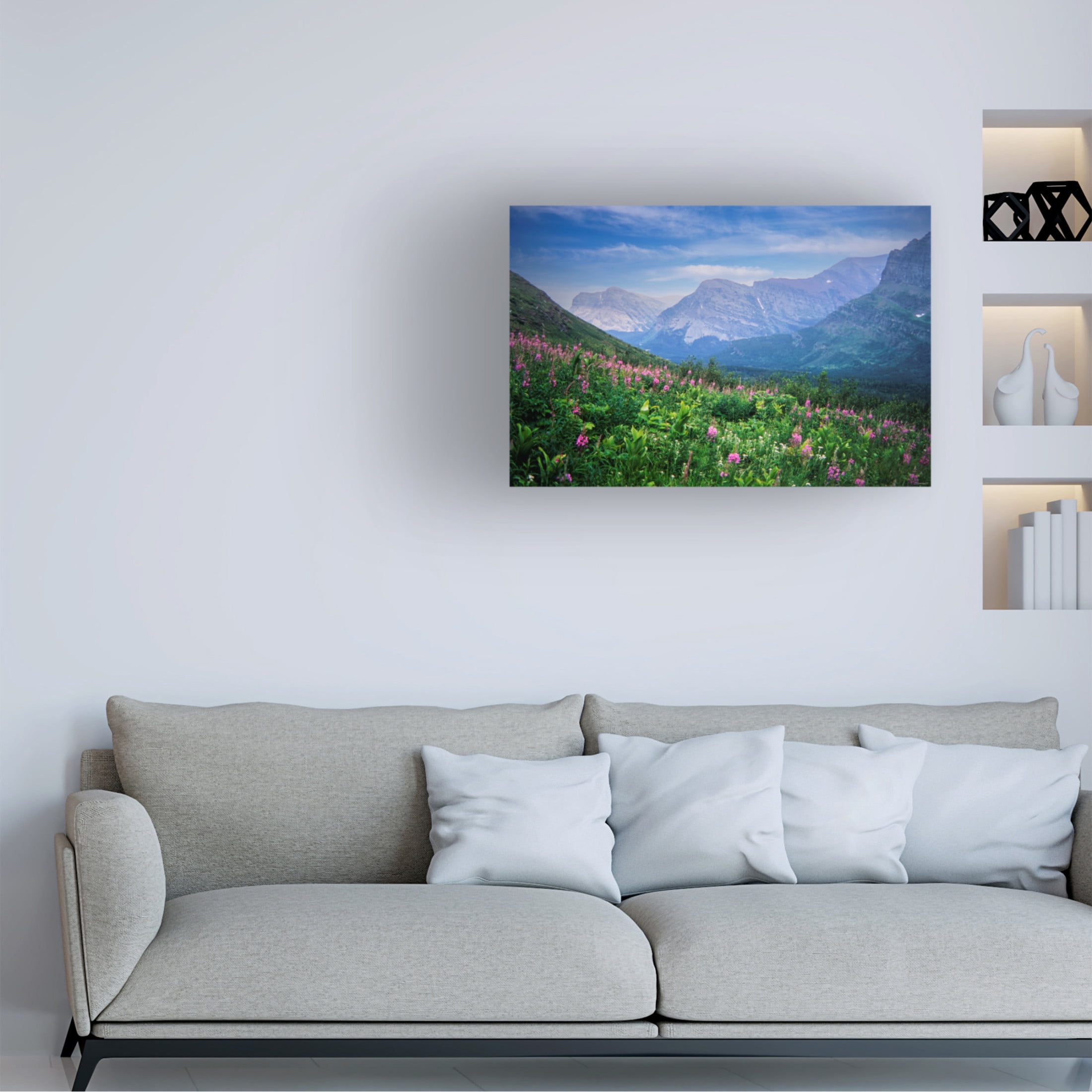 Canvas Wall Art - Gordon Semmens 'Glacier National Park 4' Wall Art for Living Room, Bedroom, or Office Décor by Trademark Fine Art - 19 x 12 Inches