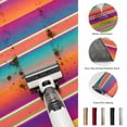 thumbnail image 5 of Round Area Rugs 6Ft, Mexican Style Non-Slip Washable Circle Rugs Carpet, Colorful Mexico Stripes Orange Purple Indoor Outdoor Rug Floor Mats Throw Runner for Bedroom Living Room Bathroom, 5 of 8