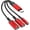Black, variant on AILENBLE USB C 3 in 1 Adapter Dual Headphone Jack 3.5mm Audio PD Fast Charging DAC 24bit 48kHz Noise Cancellation for Phone Tablet Laptop
