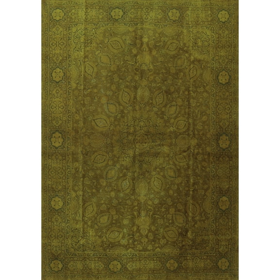 Ahgly Company Machine Washable Indoor Rectangle Persian Turquoise Blue Traditional Area Rugs, 5' x 7'