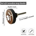 thumbnail image 5 of Set Of Six Tulip Flower Printed MOP Wooden Cabinet Knobs by Perilla Home, 5 of 9