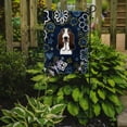thumbnail image 2 of Blue Flowers Basset Hound Flag Garden Size BB5094GF, 2 of 2