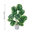 thumbnail image 3 of Planta Bonsai Artificial de Monstera Deliciosa para Interiores con Ramas Ajustables, Follaje Realista, 45cm para Decoración de Hogar, Oficina y Exteriores, 3 of 6