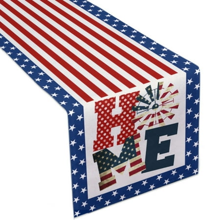 

Wanwan Convenient Table Runner Heat Insulation Cotton Flax Scratch Resistant Independence Day Table Linen Party Supplies