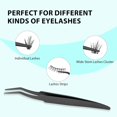 thumbnail image 4 of Lash Cluster Tweezers Lash Tweezers Eyelash Tweezers Lash Tweezers for Eyelash Extensions Lash Applicator Tool Eyelash Applicator Tool Lash Extension Tweezers for Self Use at Home(Stainless Steel), 4 of 6