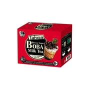 J WAY BROWN SUGAR BUBBLE TEA KITS (6/PACK) The ULTIMATE DIY Boba / Bubble Tea Kit, 6 Drinks (Classic Milk tea flavor), 6 Boba Tapioca Pearls packets (50g each), 6 Straws, COMPLETE SET