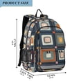 thumbnail image 2 of FORMRS School Backpack 17" Student Travel Bag with Laptop Compartment, Square Harmony, 2 of 7
