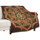 thumbnail image 1 of Manta de vellón con diseño de mandala indio, lujosa, cálida y acogedora, con diseño retro de flores, brújula, medallón, manta bohemia de 55 x 70 pulgadas para sofá, cama, decoración para el hogar,, 1 of 8