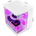 thumbnail image 3 of Hoengager Gaming PC -AMD Ryzen 5 5600X 3.7 GHz-RTX 3060 12GB -32GB DDR4 RAM-1TB M.2 SSD-240 Liquid Cooler -WIFI &Bluetooth -RGB Fans-Windows 11 Pro Desktop Computer-White, 3 of 7