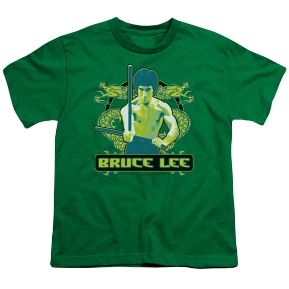 Bruce Lee - Double Dragons - Youth Short Sleeve Shirt - Large