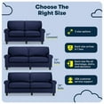 thumbnail image 4 of Serta Copenhagen 61" Rolled Arm Loveseat Sofa with Removable Covers Navy Blue, 4 of 16