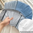 thumbnail image 4 of Twin XL Size Fitted Sheet Set - Blue Gray 2 Piece Bedding Sets 16" Deep Pocket Fitted Sheet with 1 Pillowcases, Vintage Farmhouse Gradient Wooden Grain Art Brushed Microfiber Hotel Luxury Bed Sheets, 4 of 9