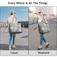 thumbnail image 3 of Bright Colorful Travel Tote Bag, Zippered Shoulder Bag with Multiple Pockets, Perfect for Fitness Enthusiasts, 3 of 4