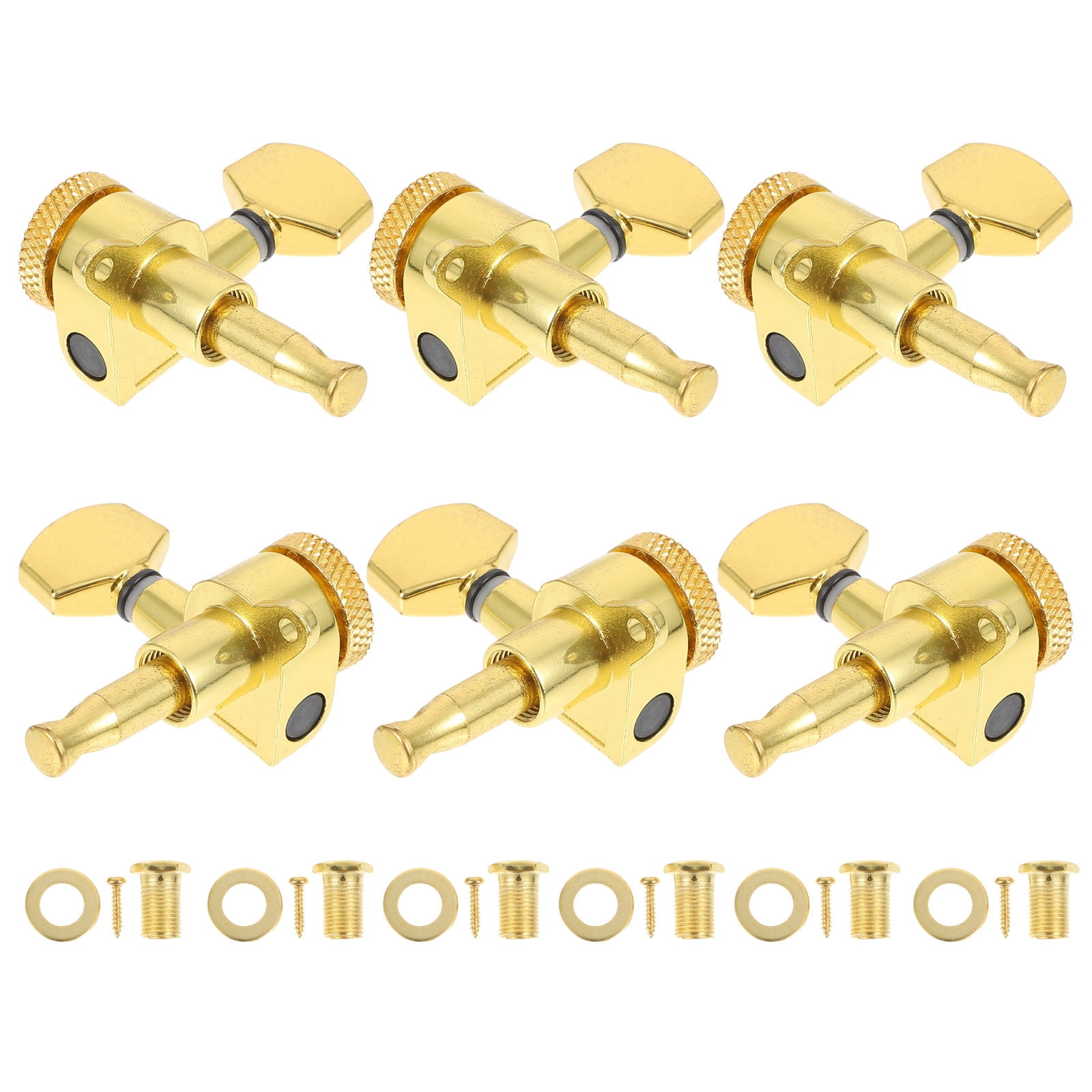 OUNONA 6 Pcs Pegs Guitar Tuners Guitar String Lock 4X4X2.2CM Golden