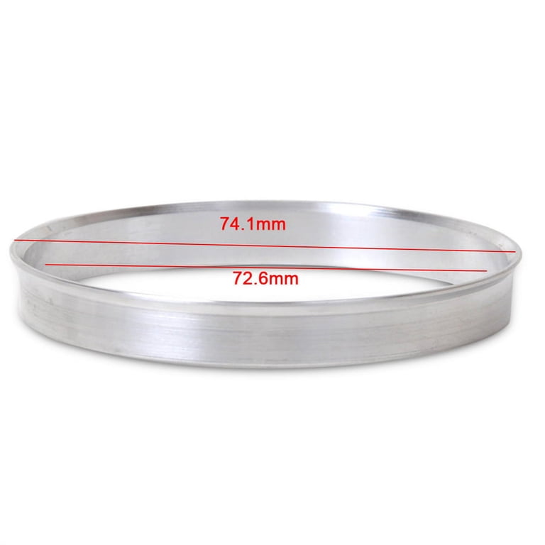 4x Silver Hub Centric Rings 74.1mm To 72.6mm – Aluminum Alloy For BMW