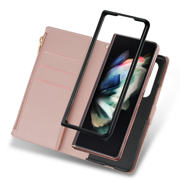 Decase For Samsung Galaxy Z Fold 5 Wallet Case,S Pen Holder Business Style  PU Leather Flip Card Holder Case Stand Shockproof Magnetic Closure Phone