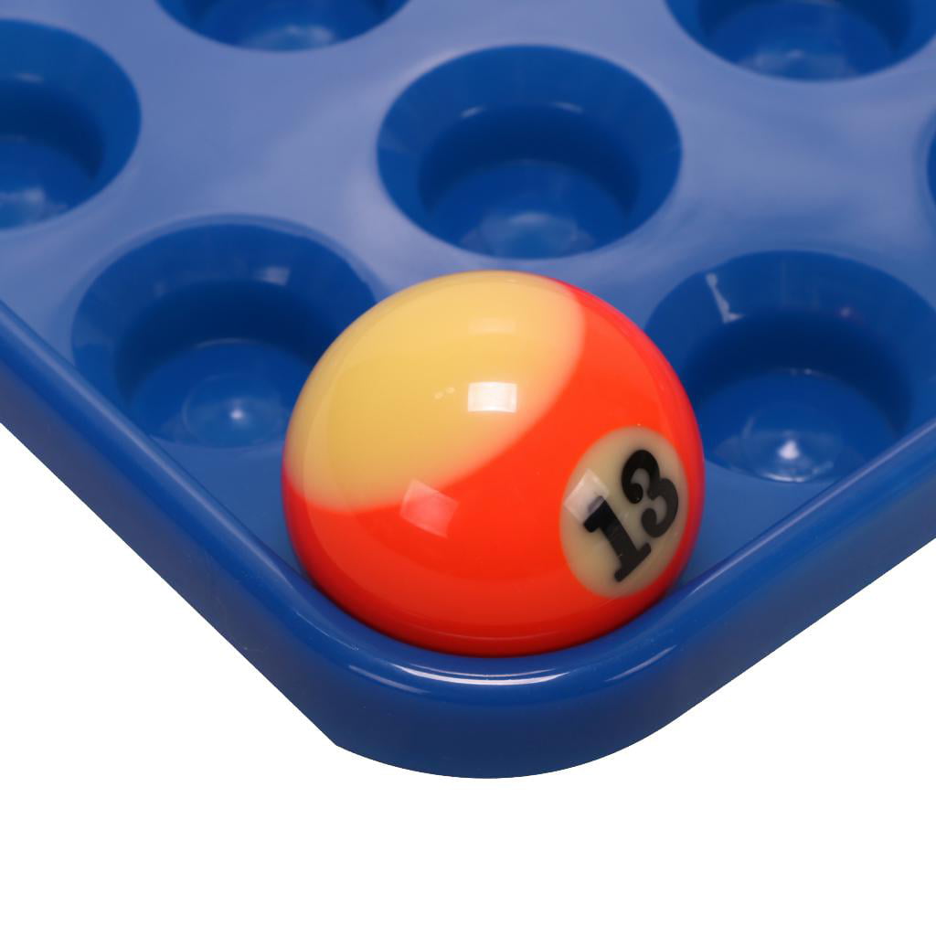 2Pcs Plastic Snooker or Pool Ball Tray Holds 16 Balls Purple & Blue 