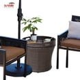 thumbnail image 6 of Sundale Outdoor Wicker Side Table All-Weather Patio Storage Box Rattan Bistro Table Brown, 6 of 7