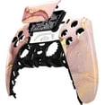 thumbnail image 3 of eXtremeRate Cosmic Pink Gold Marble Touchpad Front Housing Shell Replacement Cover for PS5 Controller BDM-010/020/030/040, 3 of 9