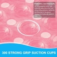 thumbnail image 3 of Buganda Bath Mat for Tub Non Slip, Extra Long Bath Mat with Drain Holes and Suction Cups, Machine Washable Shower Mat, 39"x15", Clear Pink, 3 of 9