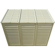 Duramax 4 x 8 SideMate Plastic Storage Shed + Foundation for Garden, Patio and Backyard