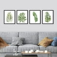 thumbnail image 2 of PixonSign Framed Wall Art, Banana Palm Monstera Leaf Posters, Set of 4 Green Pastel Wall Decor Prints, Nature Wilderness Plant Wall Décor Artwork for Living Room, Bedroom, Office - 12"x16" Black, 2 of 5