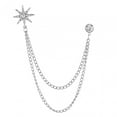 thumbnail image 2 of hengtong 3xShiny Rhinestone Snowflake Brooch Pin Workmanship Tassel Lapel Pin, 2 of 9