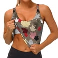 thumbnail image 3 of Uemuo Maple colorful Pattern Women's Sports Bra - High Impact Support, Breathable, and Comfortable Athletic Bra for Running, Yoga, and Workouts, 3 of 9