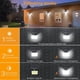 thumbnail image 2 of 【Paquete de 6 de 216 LED】 Lámpara solar para exteriores con sensor de movimiento, luz solar para exteriores impermeable, inalámbrica, 3 modos, punto LED solar, iluminación solar para decoración de j, 2 of 5