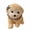 F001- Beige, variant on Squeeze Relaxation, 5 Inch Plush Textured White Dog Squeeze Figurine, Poodle Figurine Decor Cute Animal Ornament, Christmas Gift Stocking Stuffer Squeeze, Fun Squeeze Movement to