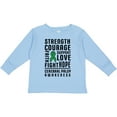 thumbnail image 3 of Inktastic Cerebral Palsy Awareness Strength Support and Courage Boys or Girls Long Sleeve Toddler T-Shirt, 3 of 5