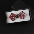 thumbnail image 4 of Boys' Bow Tie for Ages 5-10, Crystal Encrusted Leather Bow Tie for Kids, Formal Bow Tie for Wedding, Party, Hosting, and Suit Accessories Red, 4 of 5