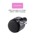 thumbnail image 4 of onn 2-in-1 Fast Charge USB-C/USB Car Charger with Built-In Retractable USB-C Cable, 4 of 7