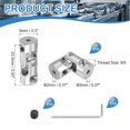 thumbnail image 2 of 4 Pack Coupling Joint, Universal Steering Shaft, Metal Shaft Coupling, 2mm-2mm, 2 of 5
