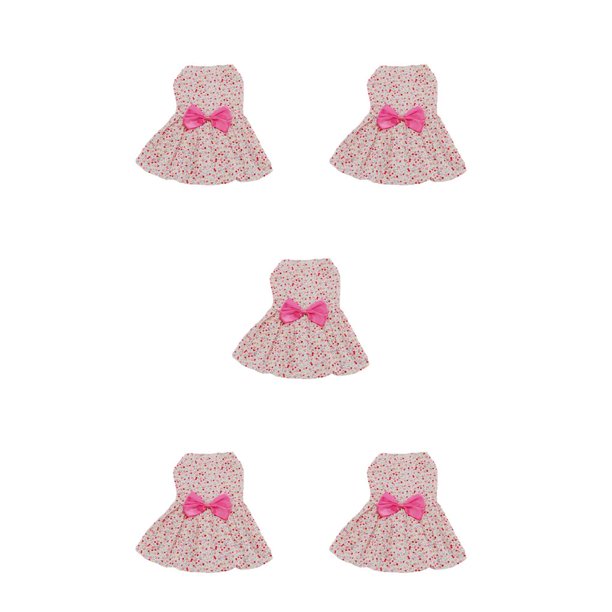 Methold Ropa para mascotas Vestidos suaves y cómodos Ropa elástica para mascotas Animales Disfraces Suministros de ocio para primavera Rosa XS 5piezas