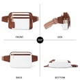 thumbnail image 4 of HKCLUF Belt Bag for Women,Vegan Leather Everywhere Fanny Pack Crossbody Bags for Women Men Trendy Waist Bag with Adjustable Strap, 4 of 10