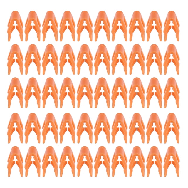 Unique Bargains Interior Trim Retainer Fitting Fastener Clip Fit for Ford for Dodge Plastic Orange 50 Pcs