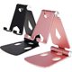 thumbnail image 1 of ZHAOCHENG Paquete de 2 soportes para teléfono móvil de escritorio con altura ajustable en ángulo, de metal resistente y bonito para iPhone, iPad, teléfono móvil, todos los teléfonos inteligentes Andro, 1 of 5