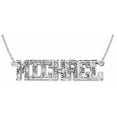 thumbnail image 2 of Personalized 0.25 CTW Diamond Block Nameplate Pendant Necklace 14K Yellow or 14K 14K White Gold.  Special Order, Made to Order. PNK073Y, 2 of 2